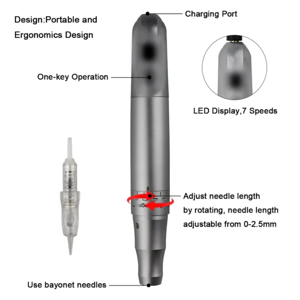 Permanent Makeup Eyebrow Machine Professional Makeup Gun Tattoo Machine Permanent Eyebrows Lip Pen Tattoo Gun with Holder Stand - Image 2