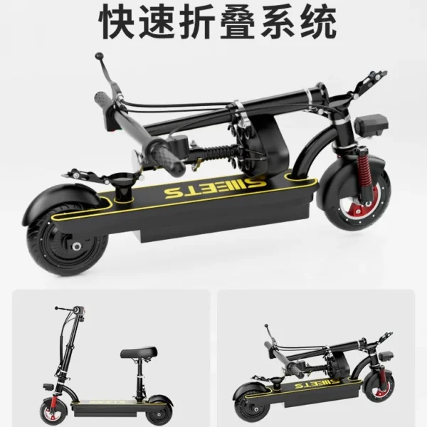 Электроскутер Mini Folding Electric Scooter Student Ride Two-wheeled Battery Sacoche Trottinette Électrique Electric Scooter - Image 3