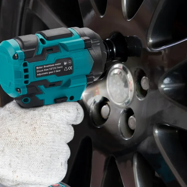 YOFIDRA 1000N.m Brushless Electric Impact Wrench High Torque 1/2 inch Screwdriver Wrench Drill Socket Set for Makita 18V Battery - Image 4