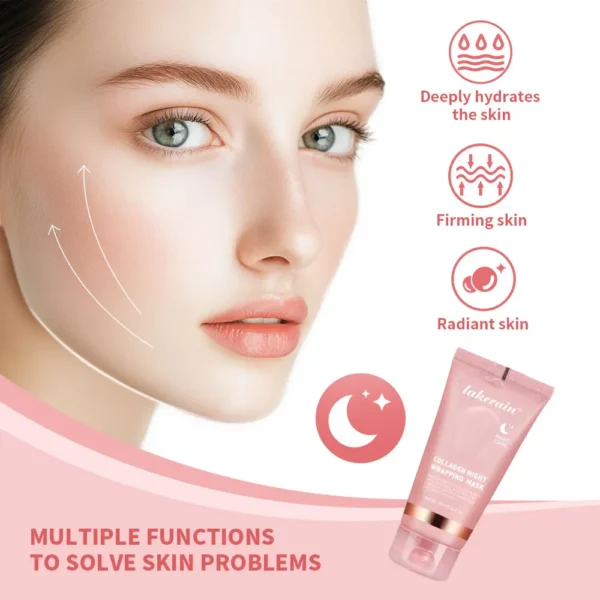 75ml Collagen Peel-off Mask Night Wrapping Facial Mud Firming mask Daily 100g Collagen Jelly Cream Hydrolyzed Collagen Skin Care - Image 3