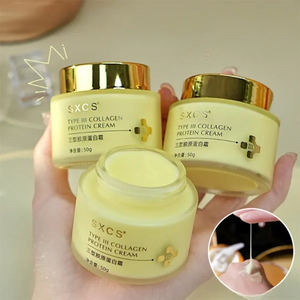 Type III Collagen Protein Cream for Face Moisturizing Lightens Fine Lines, Tightens and Brightens Skin Korean Skin Care - Image 5