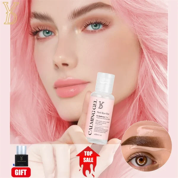YD Calming Gel for Eyebrows Redness Relief and Promote Recovery Transparent Gel Removal Red Relieve Redness Repair Agent 30ML