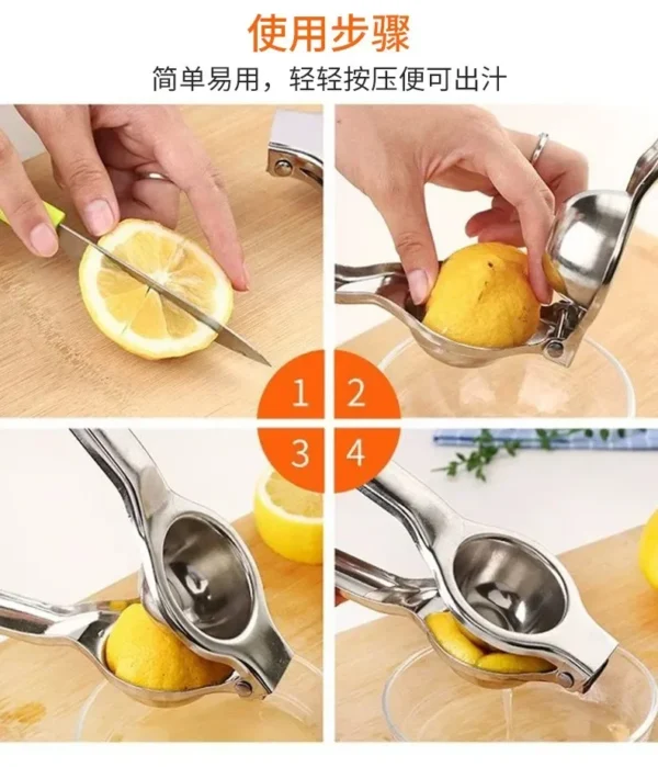 Lemon Squeezer Stainless Steel Manual Juicer Processor Kitchen Accessories Juice Fruit Pressing Citrus Orange Juicer Lemon Press - Image 6