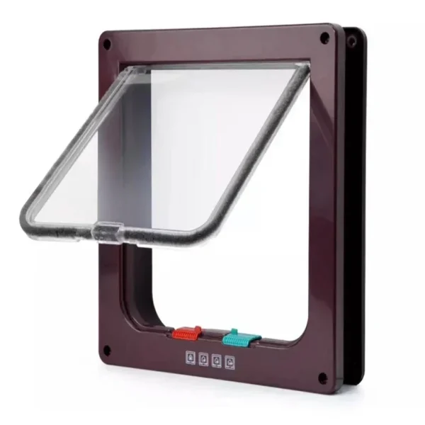 Pet Cat Door, Dog Door Two-way Access Door, Glass Acrylic Board, Cat House Rampe Chien 반려동물용품 Dog Door Pet Gate - Image 3