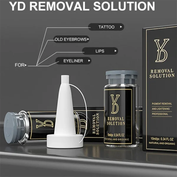 YD Removal Solution Transparent Liquid Tattoo Remover Professional Cleaning Eyebrow Lips Eyeliner Skin Old Tattoos Fading Agent - Image 2