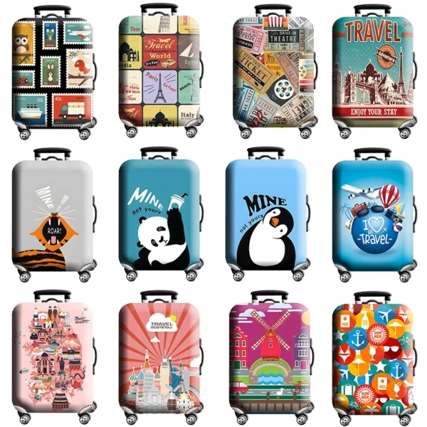 Thick Elastic World Map Luggage Protective Cover Zipper Suit for 18-32 Inch Bag Suitcase Covers Trolley Cover Travel Accessories - Image 3