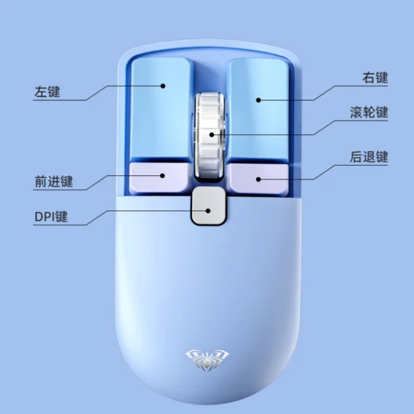 AULA SC320 Wireless Mouse 2.4G Dual-mode Bluetooth Charging Cute Girl for PC Laptop Ipad Office Esports Boy Gift - Image 2