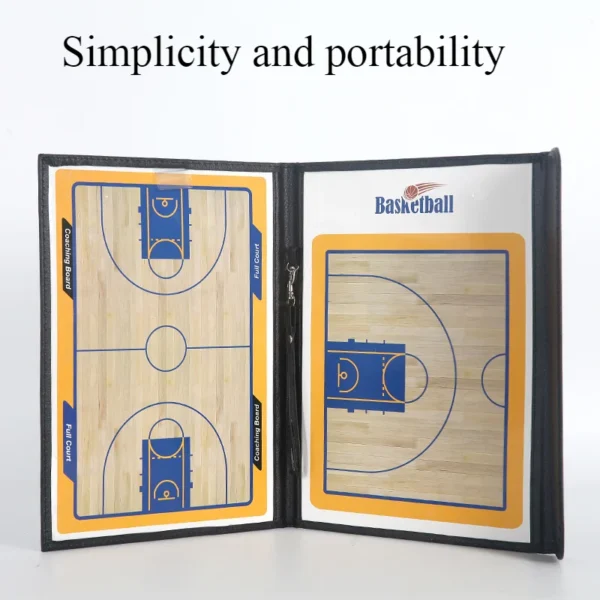 Folding Tactical Basketball Coach Board Magnetic Basketball Tactical Board Portable Competition Game Training Magnet Clipboard - Image 2