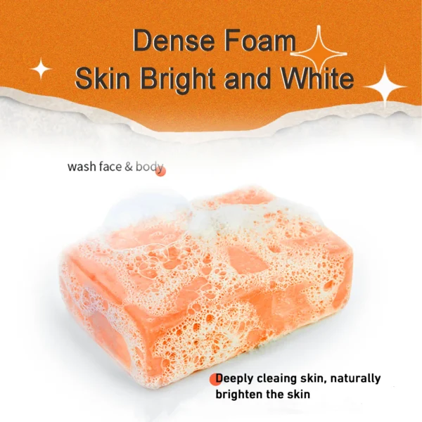 AILKE Skin Whitening Handmade Soap -Organic Papaya Soap For Black Spots, Clean Stains, Improves Dull Skin, Face & Body & Hands - Image 5