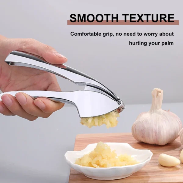 Garlic Press Stainless Steel Garlic Mincer Garlic Crusher Detachable Easy to Squeeze and Clean Kitchen Tools for Fine Garlic - Image 2
