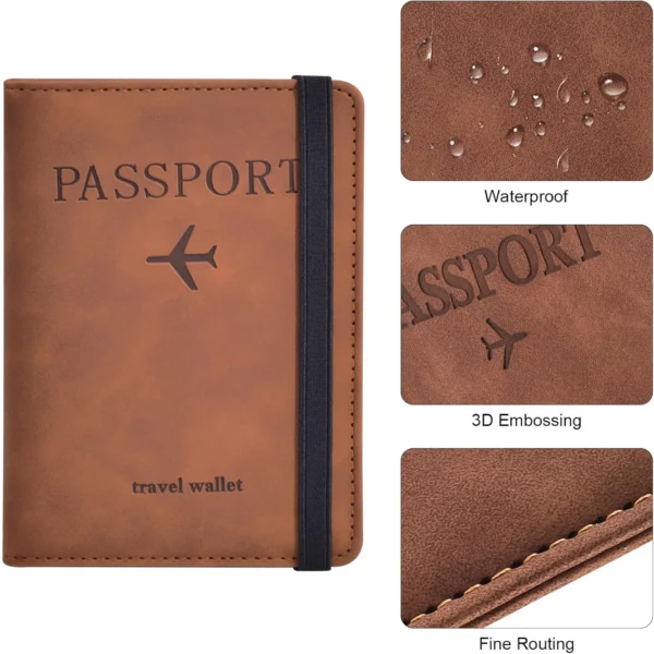 Passport Holder for Travel Essentials Passport Wallet Cover Case for Travel Accessories,Passport Book Holders for Women/Men - Image 5