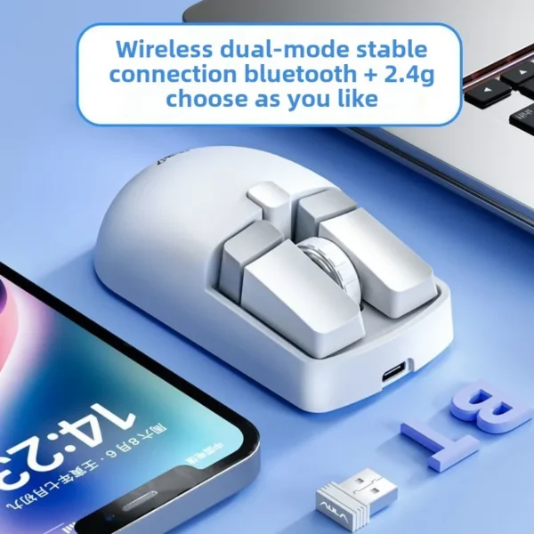 AULA SC320 Wireless Mouse 2.4G Dual-mode Bluetooth Charging Cute Girl for PC Laptop Ipad Office Esports Boy Gift - Image 3