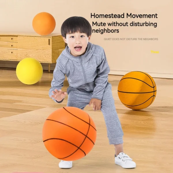 Foam Basketball Kids Silent Basketball Bouncing Mute Silent Ball Bounce Squeezable Mute Bouncing Basketball - Image 4