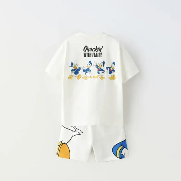 Fashionable 2024 Children's Summer Short Sleeved Set Cartoon T-shirt Shorts Two-piece Set T-shirt Printed Shorts Baby Casual Set - Image 5