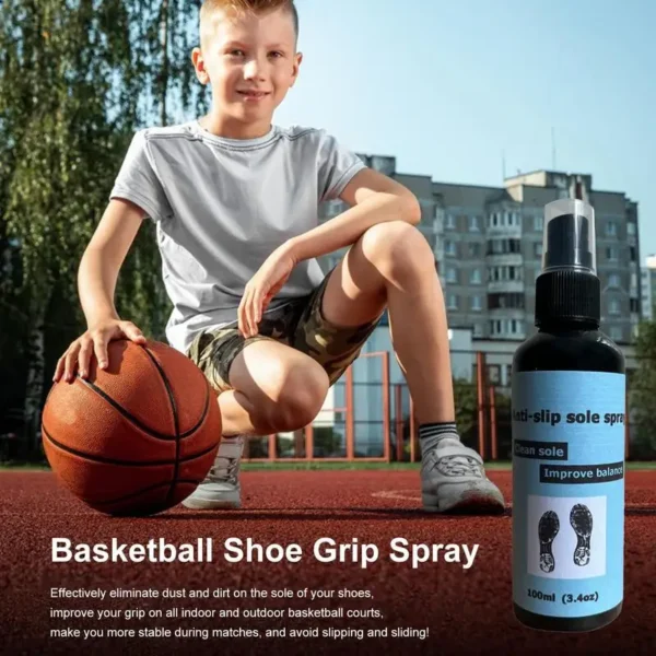 Grip Spray For Basketball Shoes 100ml Anti-Slip Sole Spray Basketball Shoe Sole Spray Sole Enhancer Protect Soles - Image 3
