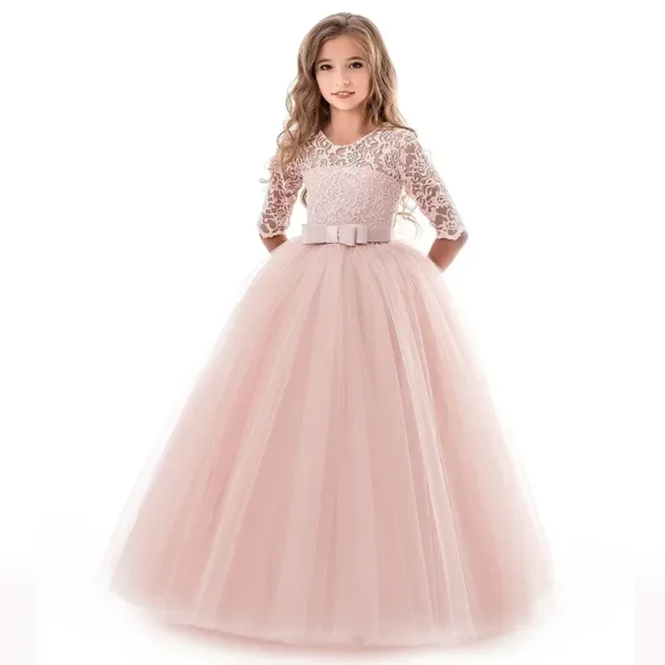 Baby Princess Dress Girl Party Ball Gown Wedding Lace Dresses Kids Christmas Bridesmaid Costume Birthday Party Dress 4-14 year - Image 2