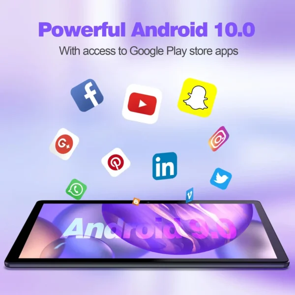 PRITOM 10 Inch Tablet PC with SIM Slot Android 13 64 GB Quad Core Touch Screen WiFi GPS Support 3G Phone Call - Image 5