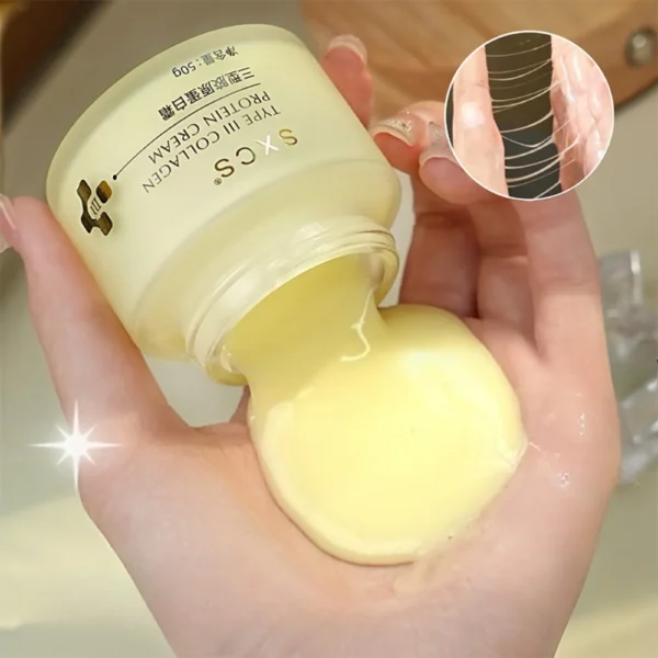 Type III Collagen Protein Cream for Face Moisturizing Lightens Fine Lines, Tightens and Brightens Skin Korean Skin Care - Image 6