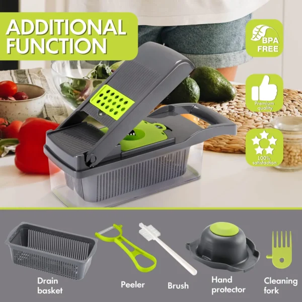 16 in 1 Multifunctional Vegetable Chopper Handle Food Grate Food Chopper Vegetable Slicer Dicer Cut Kitchen Items cocina - Image 6