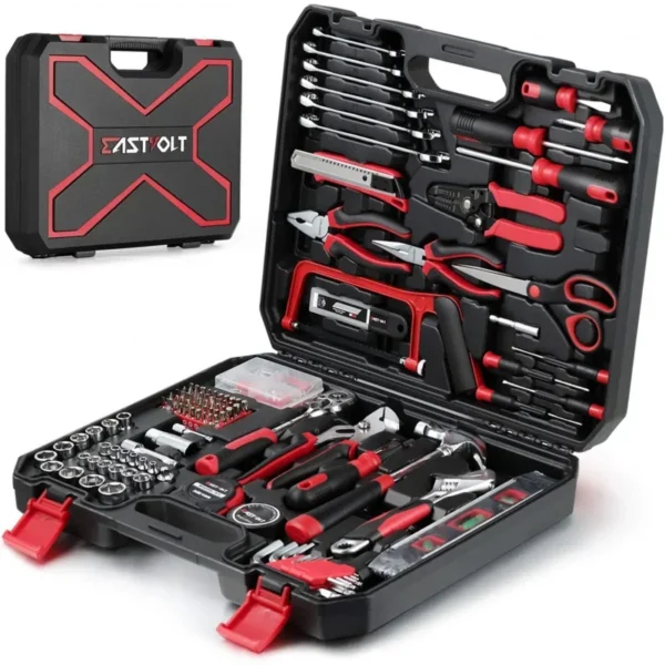 218-Piece Household Kit, Repair Set, Homeowner, Plier, Screwdriver , Socket and Toolbox Stor
