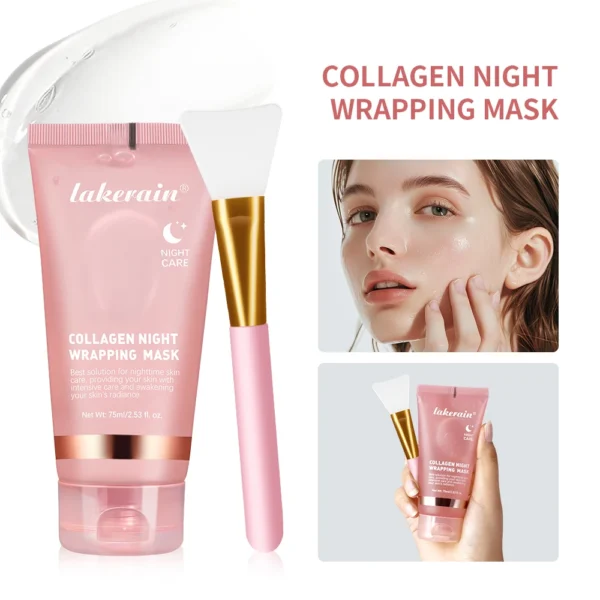 75ml Collagen Peel-off Mask Night Wrapping Facial Mud Firming mask Daily 100g Collagen Jelly Cream Hydrolyzed Collagen Skin Care - Image 6
