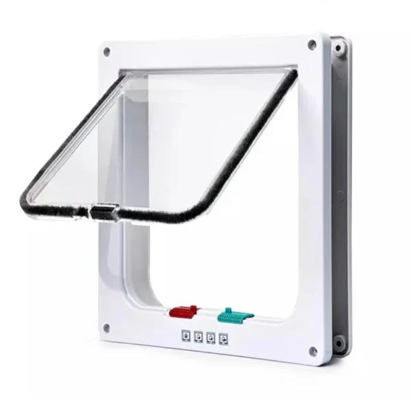 Pet Cat Door, Dog Door Two-way Access Door, Glass Acrylic Board, Cat House Rampe Chien 반려동물용품 Dog Door Pet Gate - Image 2