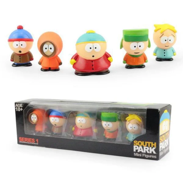 6cm 5PCS Set Southern Park Action Figure Toy Stan Eric Creative Austral Park Doll Gift for Kids Home Decoration Moldel