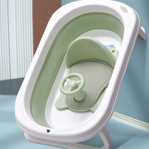Baby Tub Seat Bathtub Pad Mat Chair Safety Anti Slip Newborn Infant Baby Care Children Bathing Seat Washing Toys Shower Chair - Image 2