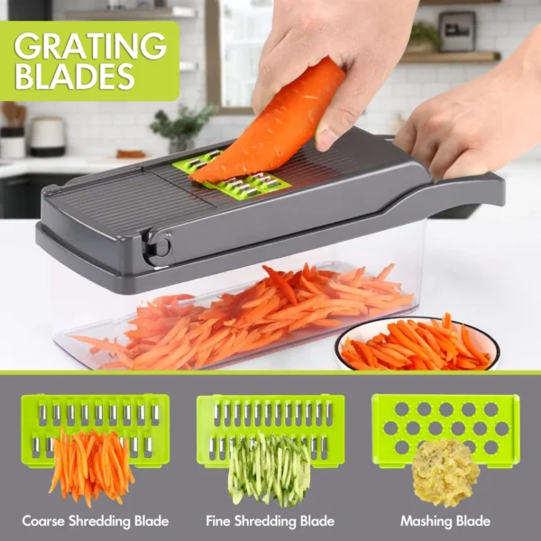 16 in 1 Multifunctional Vegetable Chopper Handle Food Grate Food Chopper Vegetable Slicer Dicer Cut Kitchen Items cocina - Image 2
