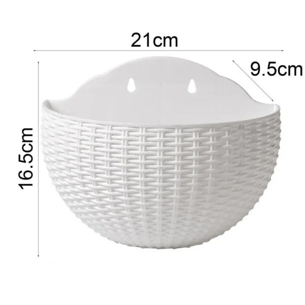 Flower Pot Exquisite Wall-mounted Plastic Wall Hanging Basket Flowerpot for Outdoor Garden Balcony Planter Bucket Home Decor New - Image 5