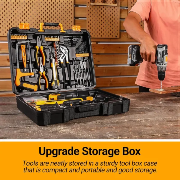 DEKO Cordless Drill Tool Kit Set: 20V Power Drill Tool Box with Battery Electric Drill Driver - Image 6