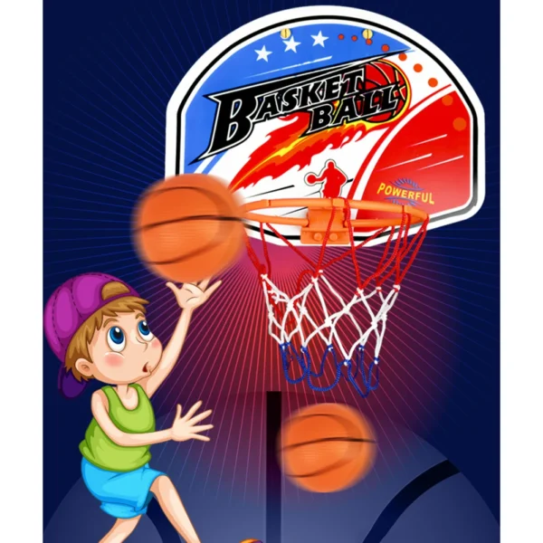Kids Basketball Ring Hoop Netting Hanging Basket Basket-ball Indoor Outdoor Sport Parent-child Interactive Playing Toys - Image 2