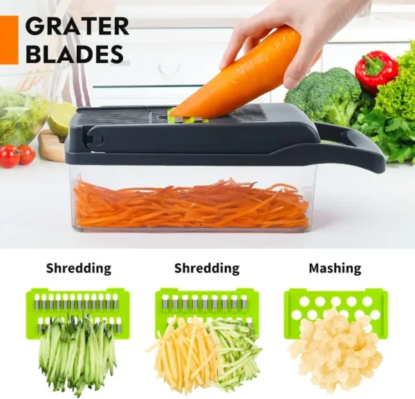 16/25 in 1 Multifunctional Vegetable Chopper Handle Food Grate Food Chopper Vegetable Slicer Dicer Cut Kitchen Items cocina tool - Image 4