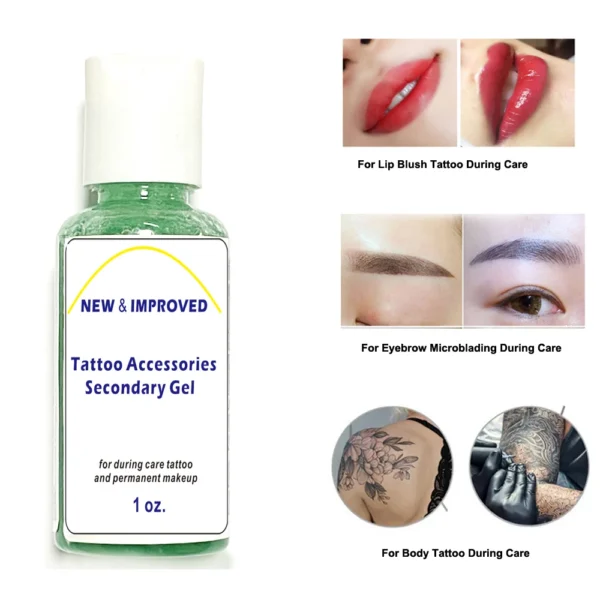new and improved tattoo accessories secondary blue gel 1 oz bottle - Image 2