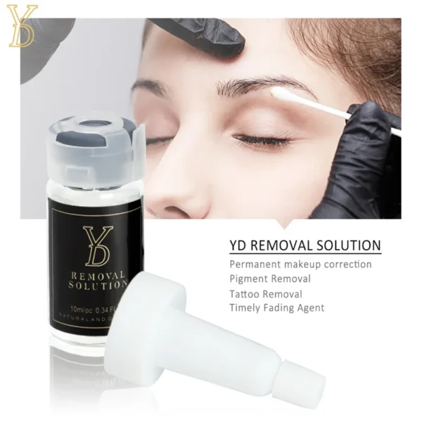 YD Removal Solution Transparent Liquid Tattoo Remover Professional Cleaning Eyebrow Lips Eyeliner Skin Old Tattoos Fading Agent - Image 4