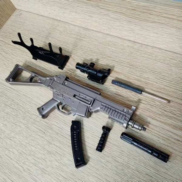 30CM MP5 Rifle Model Alloy Mini Detachable TToy Gun PUBG Jedi Toy Gun Fidget Toy Desktop Ornament for Boy Adults Birthday Gift - Image 3