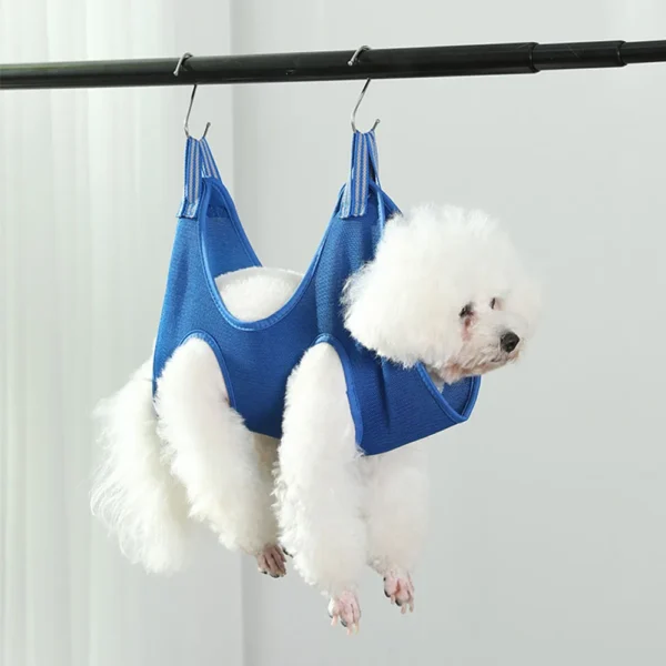Auxiliary Holder Pet Hammock Repairing Nail Cat Dog Grooming Hammock Restraint Bag with 2 Hooks Cat Grooming Cleaning Holder