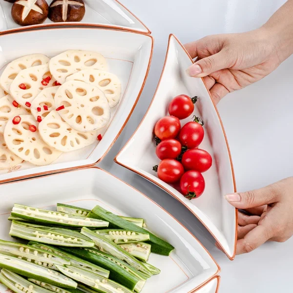Vintage Ceramic Plate Set Microwaveable Dining Bowls Home Dinnerware Plates Set Dishes Full Tableware Pratos De Jantar Dishes - Image 6