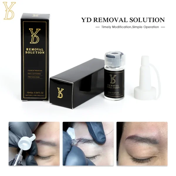 YD Removal Solution Transparent Liquid Tattoo Remover Professional Cleaning Eyebrow Lips Eyeliner Skin Old Tattoos Fading Agent - Image 5