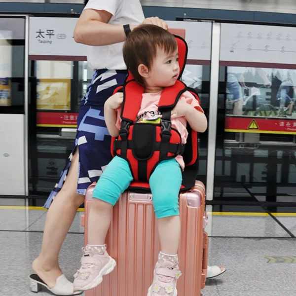 Baby Travel Suitcase Cushion With Harness Suit For Car Seat Dinner Chair Matress Safety Belt Foldable Baby Accessories - Image 2