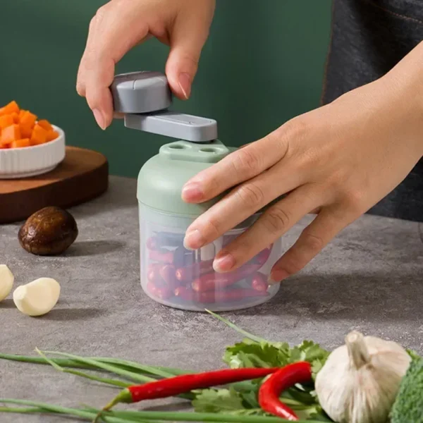 Multifunctional Vegetable Chopper Small Food Processor Manual Hand-Cranked Food Chopper Mincer Tool Garlic Kitchen Gadgets - Image 2