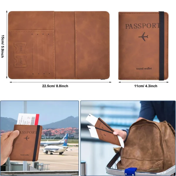 Passport Holder for Travel Essentials Passport Wallet Cover Case for Travel Accessories,Passport Book Holders for Women/Men - Image 6
