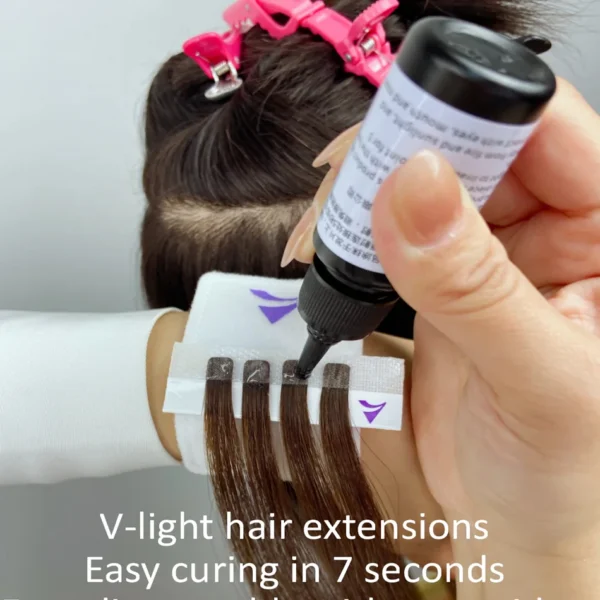 V-Light Technology Hair Extension Machine Black Hair Extension Tools Kit Set for Human Hair Extensi with V light Hair Glue - Image 3