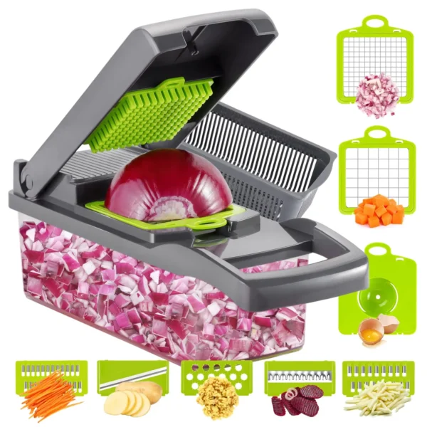 16 in 1 Multifunctional Vegetable Chopper Handle Food Grate Food Chopper Vegetable Slicer Dicer Cut Kitchen Items cocina - Image 4