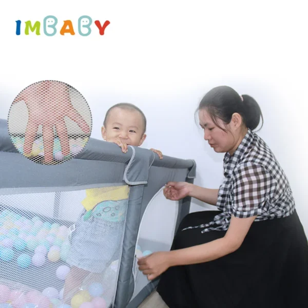150*180CM Baby Playpen for Children Safety Barrier Fence Toddler Non-Slip Playground Sponge Anti-Collision Double Door Ball Pool - Image 3