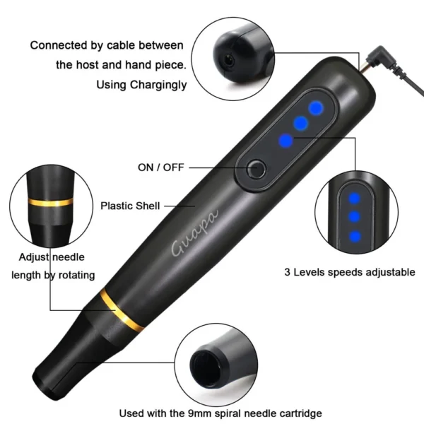 2021 Multifunctional Microshading Tattoo Pen Professional Permanent Makeup Device Digital Tattoo Machine For Eyebrow Lips Tattoo - Image 4