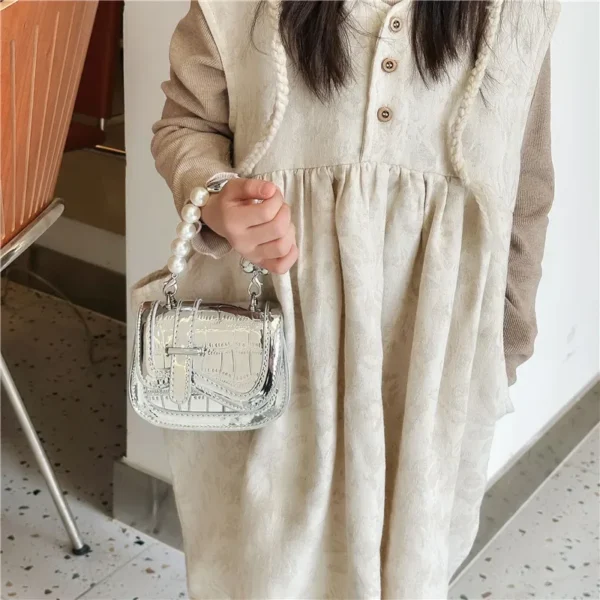Fashion Child Backpack New Versatile Trendy Girl Bag Mini Cute Pearl Exquisite School Bag Princess Elegant Temperament Handbag - Image 4