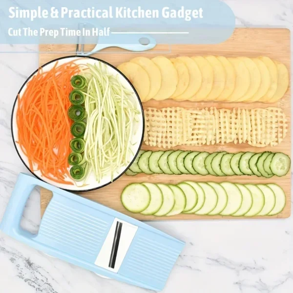 5 in 1 Multi-Functional Onion Chopper Vegetable Chopper Food Mandoline Slicer Veggie Dicer Cutter Chopper Kitchen - Image 2