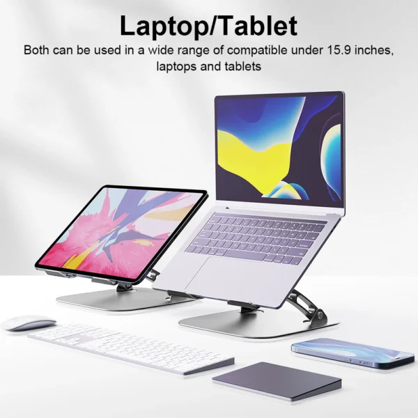 Foldable Desktop Laptop Cooling Stand Anti-slip with 2 Cooling Fan Notebook Laptop Riser Metal Holder for Laptop Up To 15.6 Inch - Image 3