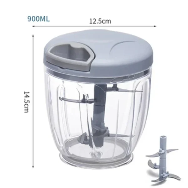 500/900ML Garlic Chopper Manual Rotate Vegetable Cutter Chopper Slicer Fruit Garlic Crusher Kitchen Gadget Blenders Meat Grinder - Image 6